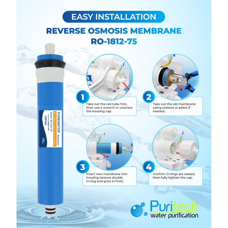 75GPD PureWater RO No Pump