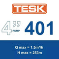 TESK 4SK 401-38 submersible borehole pump — official 401 range image
