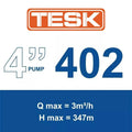 TESK 4SK 402-20 submersible borehole pump — official 402 range image