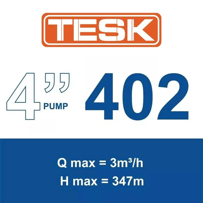 TESK 4SK 402-20 submersible borehole pump — official 402 range image