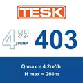 TESK 4SK 403-21 submersible borehole pump — official 403 range image