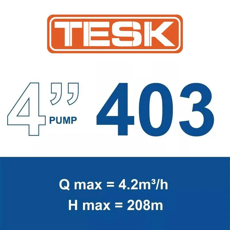 TESK 4SK 403-21 submersible borehole pump — official 403 range image