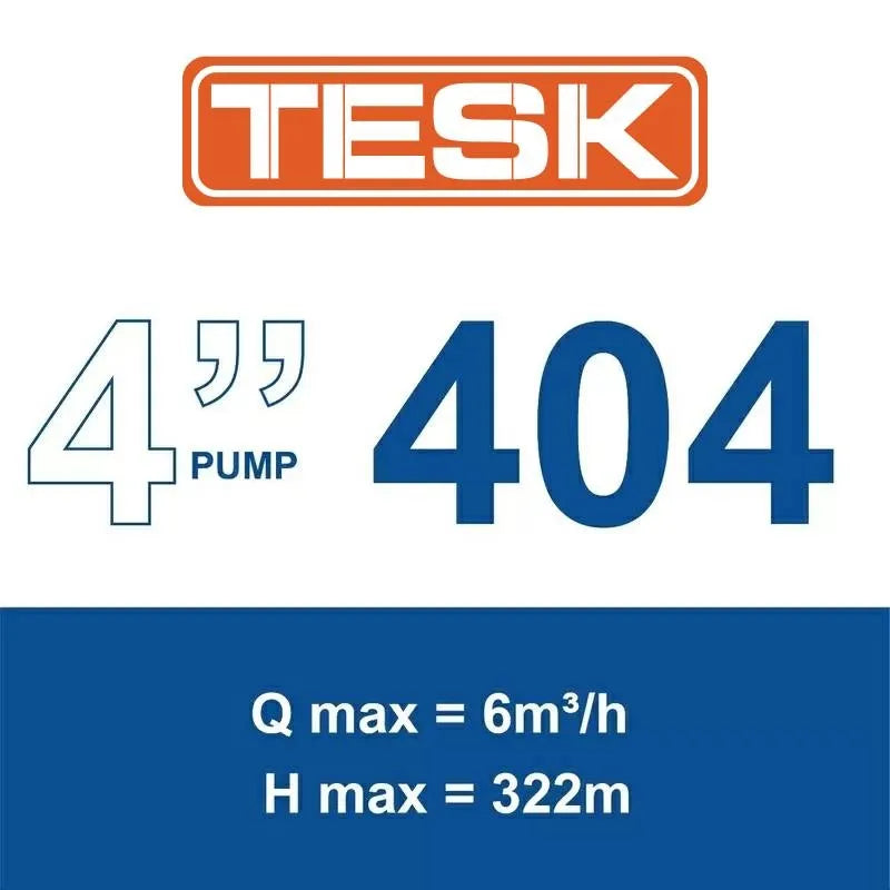 TESK 4SK 404-07 submersible borehole pump — official 404 range image