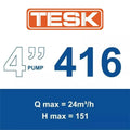 TESK 4SK 416-13 submersible borehole pump — official 416 range image