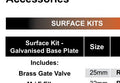 TESK Surface Kit - Galvanised Base Plate 25mm borehole installation kit